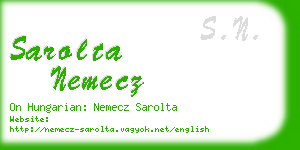 sarolta nemecz business card